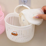Cute Reusable Kitchen Hanging Baskets Wall-mounted Cartoon Storage Basket Space-Saving Sausage Mouth Organizer