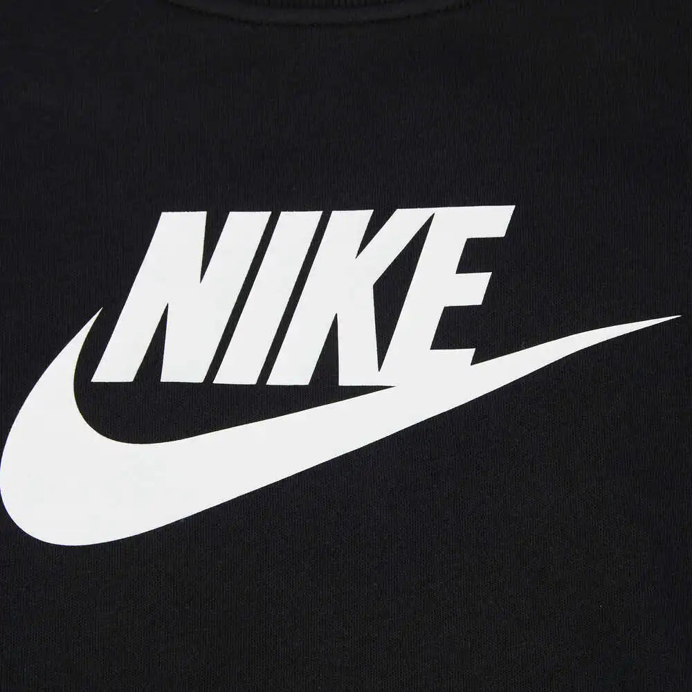 Sudadera con capucha de punto Nike 2024 para niños K NSW CLUB FLC CREW LS HBR FD2992-010