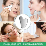 New Stainless Steel Gua Sha Scraper Heart Shape Universal Face Massager Guasha Massage Tool for Facial Beauty Eye Massage