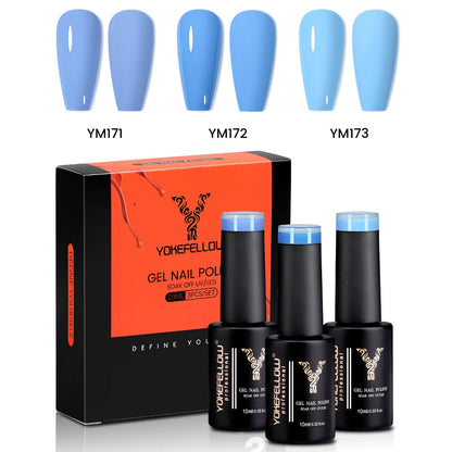 NEW YOKEFELLOW 10ml Crystal Jelly Nude Red Pink Gel Nail Polish Transparent Semi-permanent UV Gel Nail Art Soak Off Gel Varnish