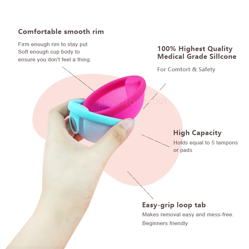 Silicone Menstrual Disc Cup Period Menstrual Collector Menstruation Menstrual Disk Women Health Care Feminine Hygiene Extra-Thin