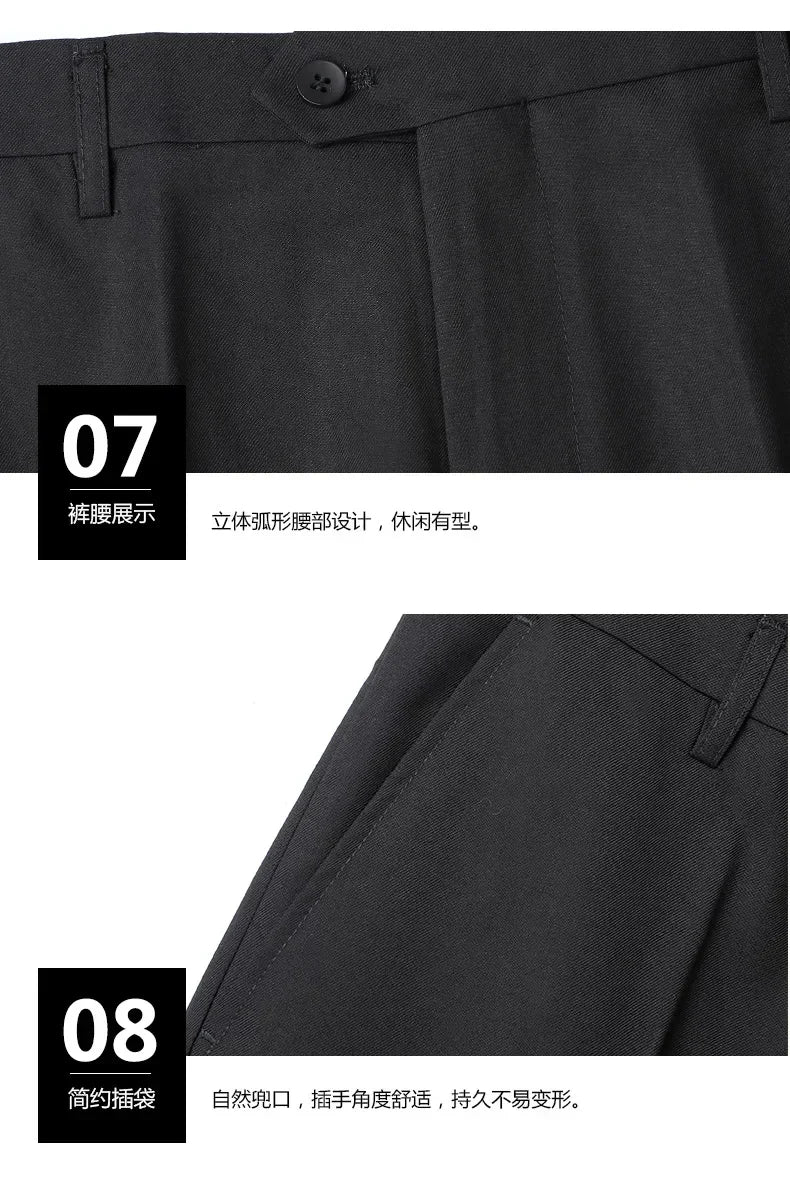 8XL Suit (Blazer+pants) Fashion Business Gentleman Italian Style Slim Solid Color Professional Suit Wedding Groom Best Man Suit