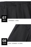 8XL Suit (Blazer+pants) Fashion Business Gentleman Italian Style Slim Solid Color Professional Suit Wedding Groom Best Man Suit