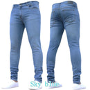 Casual Men Jeans Pencil Pants Streetwear Skinny Denim Full Length Slim Trousers Slight Strech Europe America Zipper Fly Jeans