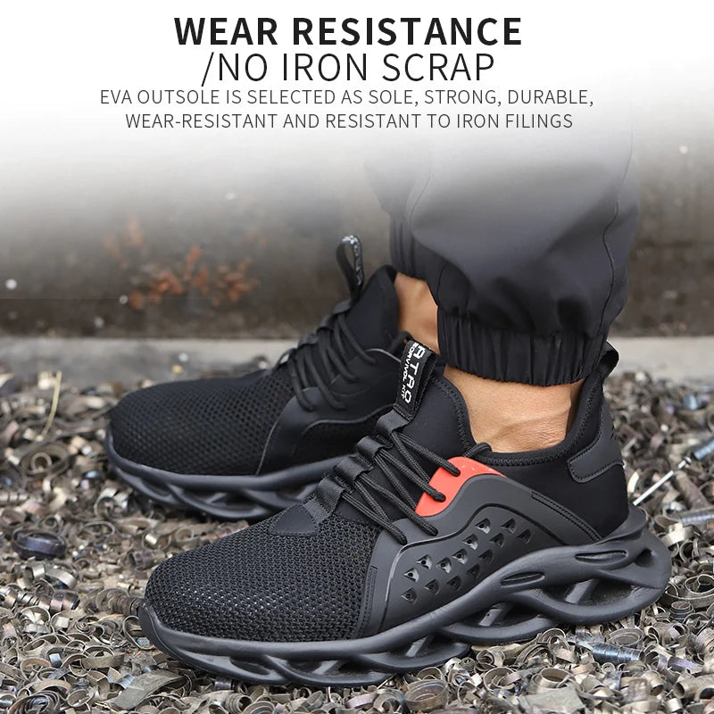 Men Safety Footwear Indestructible Shoes Sneakers Steel Toe Protective Boots Anti-smash Anti-puncture Work Safety Anti-slip Shoe