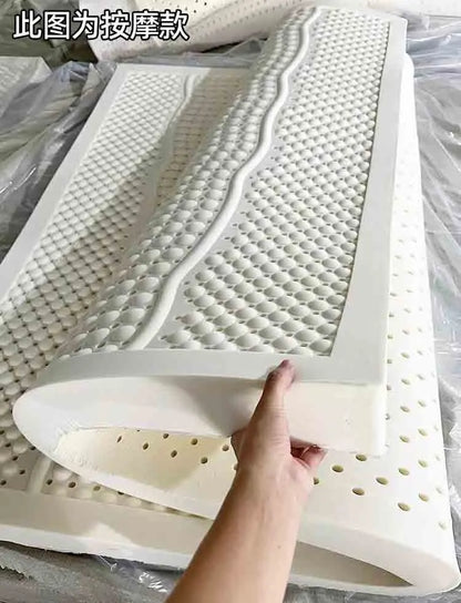 Natural Latex Mattress Topper with Cover Natural Rubber Pure Mattress Home Dormitory Soft Cushion Mat Queen Size Medium Firmness