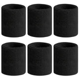 6pcs Sweat Absorption Sports Wristband, Moisture Wicking Wrist Guard For Tennis, Basketball, Running