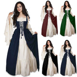 Medieval Punk Dress Cosplay Halloween Costumes Women Palace Carnival Party Disguise Princess Female Victorian Vestido Robe