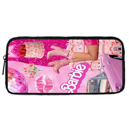 Mochila escolar infantil con diseño de Barbie y bolsas para el almuerzo y lápices para guardería, el mejor regalo para niños y niñas.