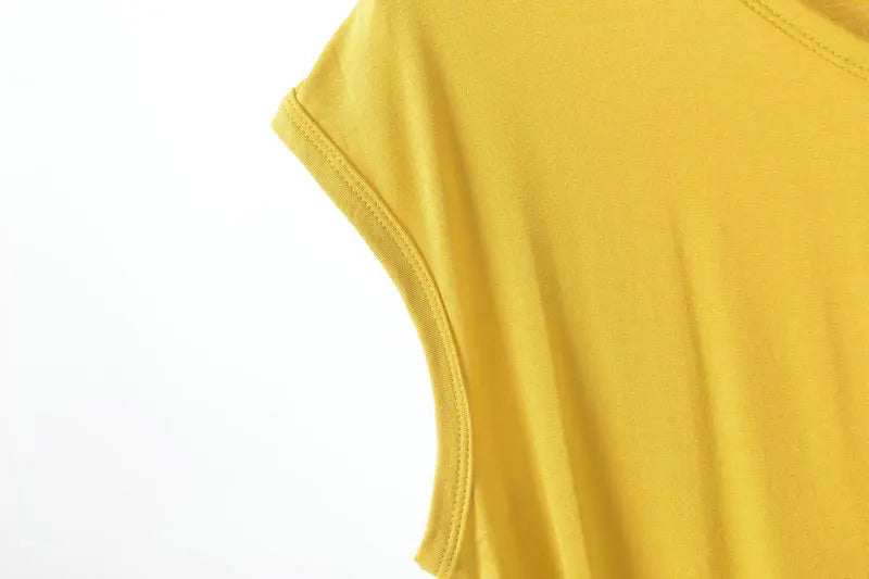 XL to 8XL Plus Size Modal Loose T-Shirt Sleeveless Solid Color Casual Tank Tops Homewear Bottomed Tee Tops Summer Women's Top