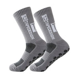 2025 New Anti-Slip Tape Design Football Socks Mid-Calf Non-Slip Soccer Sport Cycling Sports Men's Women Sock Grip Yoga 1 Pair
