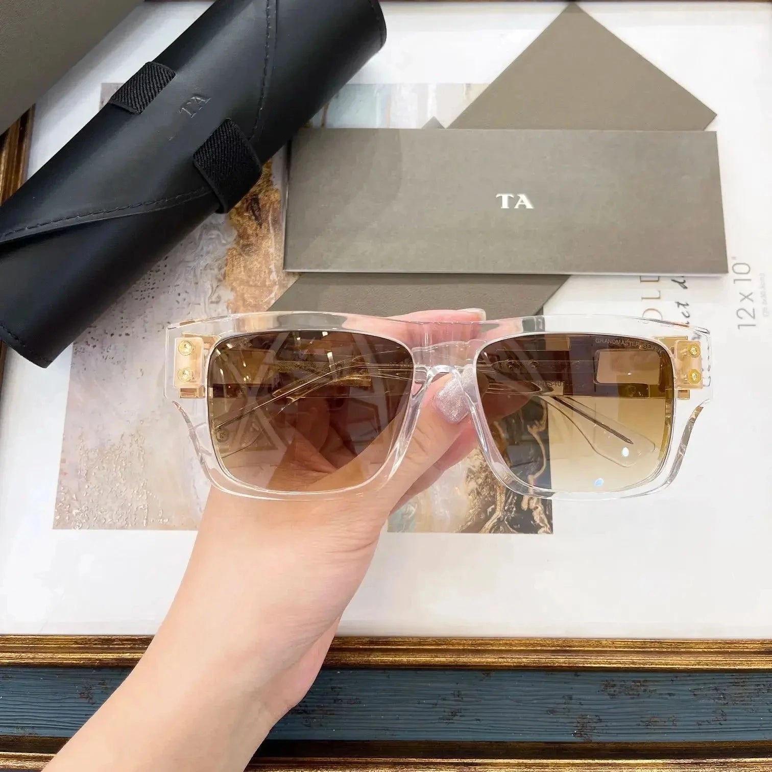 Original Factory For DIYTA DT GRANDMASTER-SEVEN DTS407-A With Brand Box Black Acetate Frame Stylish Casual Men Women Sunglasses