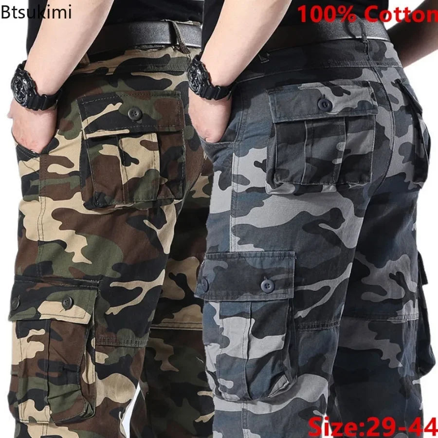 Men's Camouflage Cargo Pants Camo Cargo Multi Pockets Military Tactical Pants Man Hip Hop Joggers Streetwear Sweatpant for Men