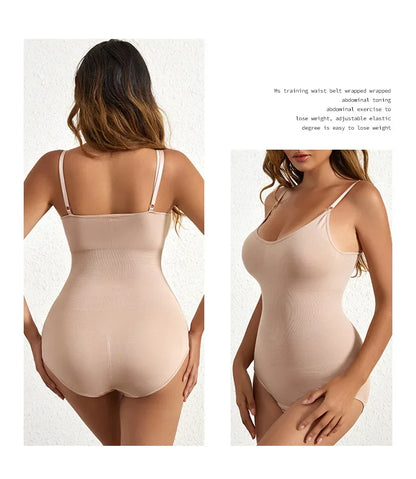 1 Piece Solid Seamless Shaping Shapewear Bodysuit, Tummy Control Butt Lifting Slimmer Body Shaper, Women's Underwear & Shapewear