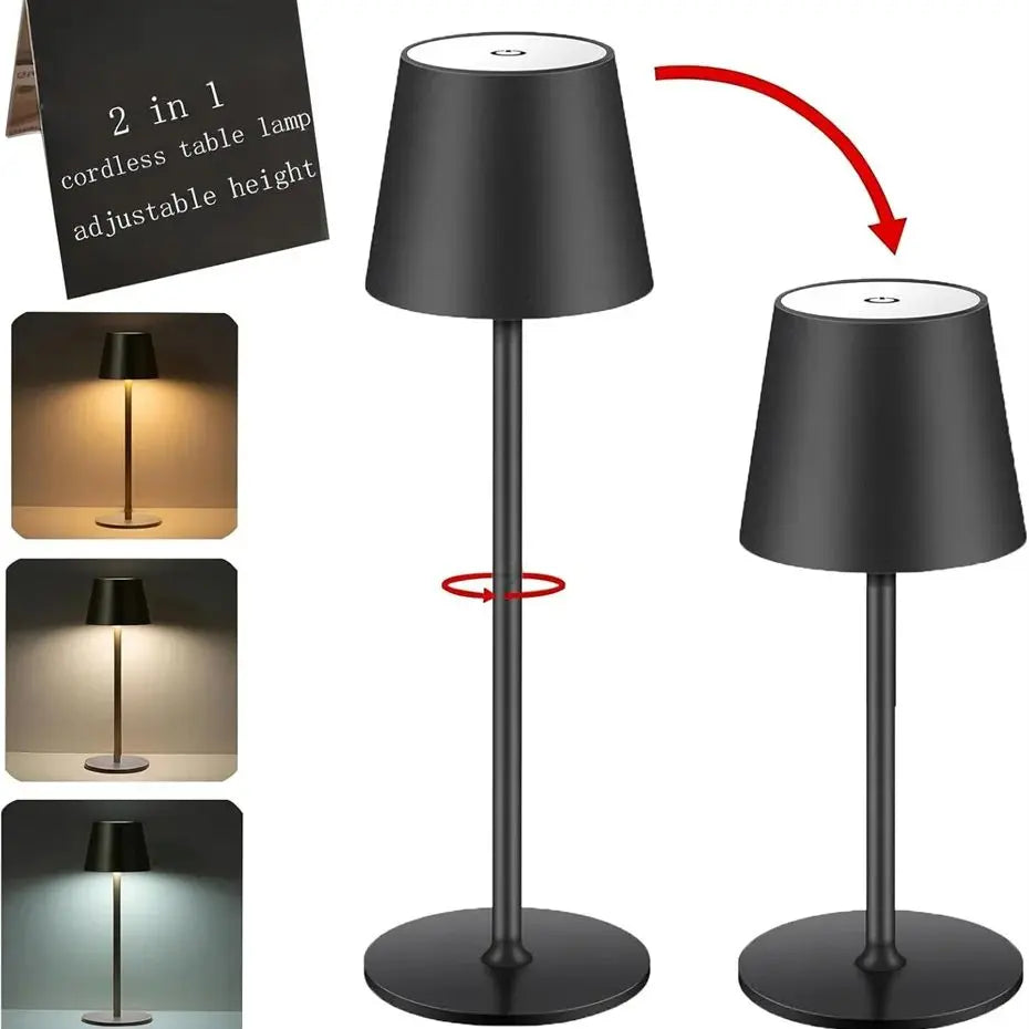 Cordless Table Lamps, USB Rechargeable Lamp, Simplicity Desk Lamp, LED Battery Operated Lamp with Touch Control