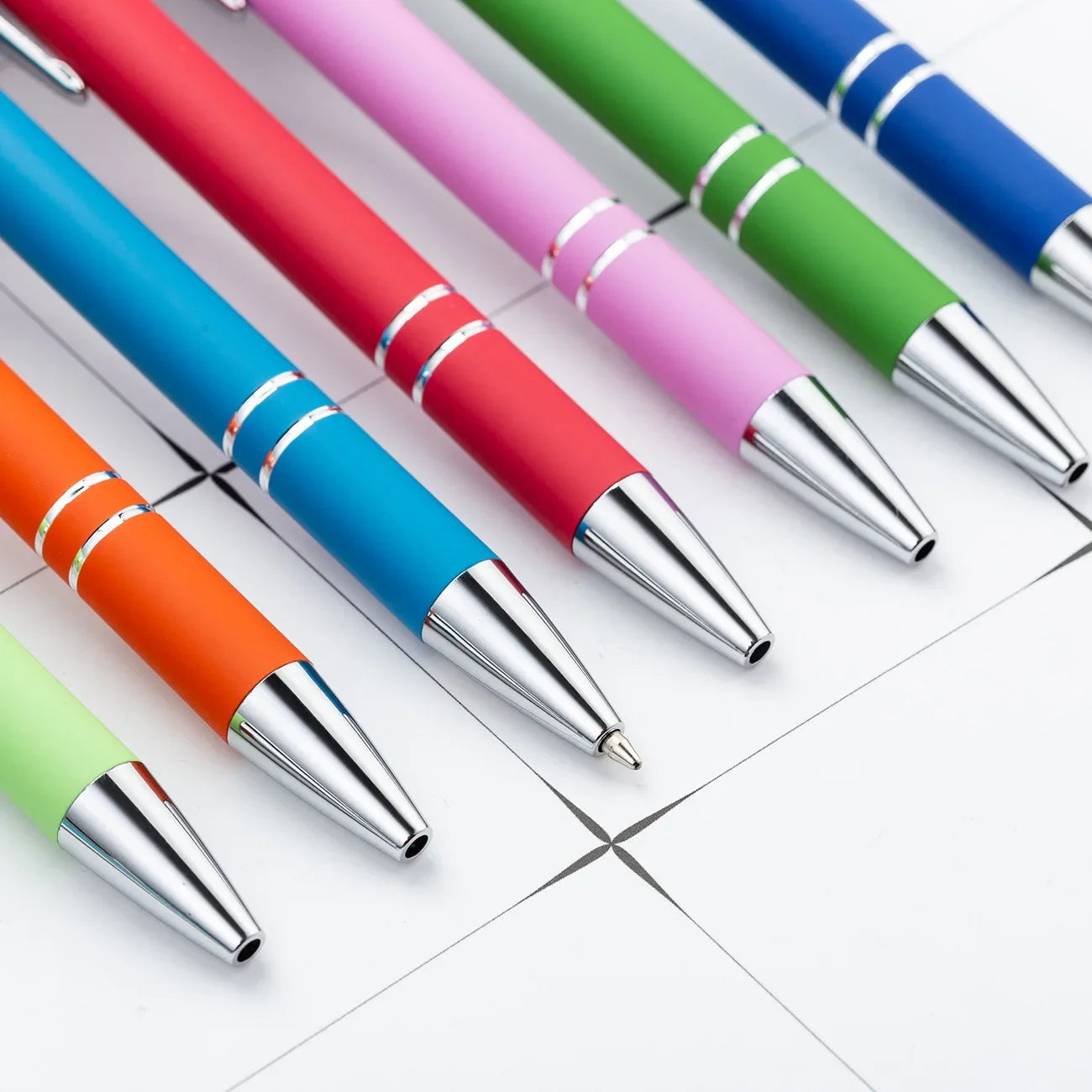 20-200 Pens Wholesale Metal Ballpoint Pen Touch Screen Pen Office School Advertising Pen Custom Logo Text Laser Engraving