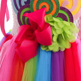 Halloween Carnival Costume Child Lollipop Apparel  Purim Kids Nice Tutu With Colored LED Puffy Candy Princess Ball Gown Dress