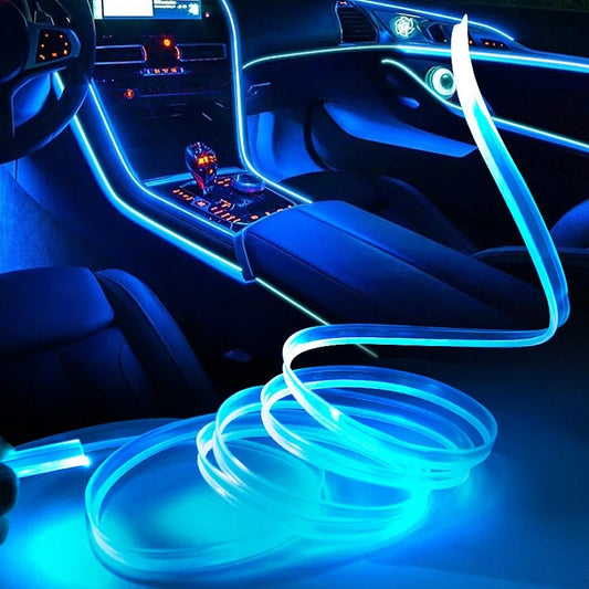 3M Car Cold Light Line LED Car Atmosphere Lamp Flexible Interior Decoration Molding Trim Strips Light For USB Line Tube