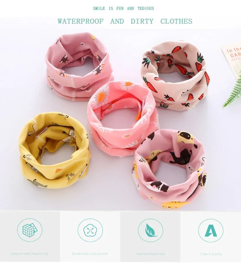 New Cotton Baby Scarf Autumn Spring Snood Children Boy Girl Scarf Kids Child Neck O Ring Scarves Collar Warm Neckerchief