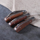 Folding Grafting Knife Grafting Tools Bonsai Pruning Knife Professional Garden Seedling Fruit Tree Cutter with Wooden Handle