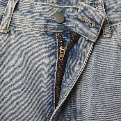 BKQU Straight Baggy Jeans Women High Waist Wide Leg Rhinestones Denim Long Pants 2023 Fashion Streetwear Diamonds Shinny Trouser