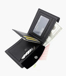 Slim Men Wallets New Short Zipper Card Holder Photo Holder Male Purse Simple Coin Pocket High Quality PU Leather Men's Wallet