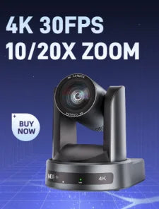 4K/1080P SDI NDI PTZ Camera 10X/20X Optical Zoom, HDMI/USB/POE | IP Live Streaming Camera for Church/Meeting/Broadcast (Youtube)