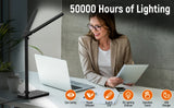 Double Head LED Desk Lamp,Dual Swing-arm Table Lamp for Home Office,5 Color Modes and 5 Dimmable,Modern Eye-Caring Piano Lamp
