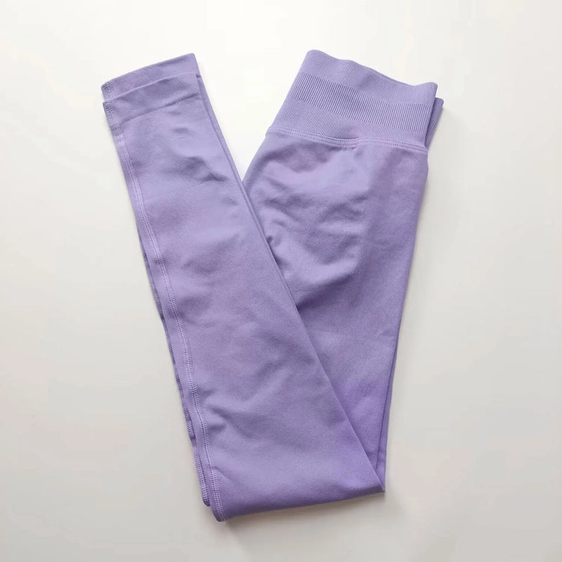 Mallas de impacto NCLAGEN para mujer, pantalones de yoga deportivos sin costuras, banda acanalada baja, ropa de gimnasio, ropa de entrenamiento, mallas ajustadas