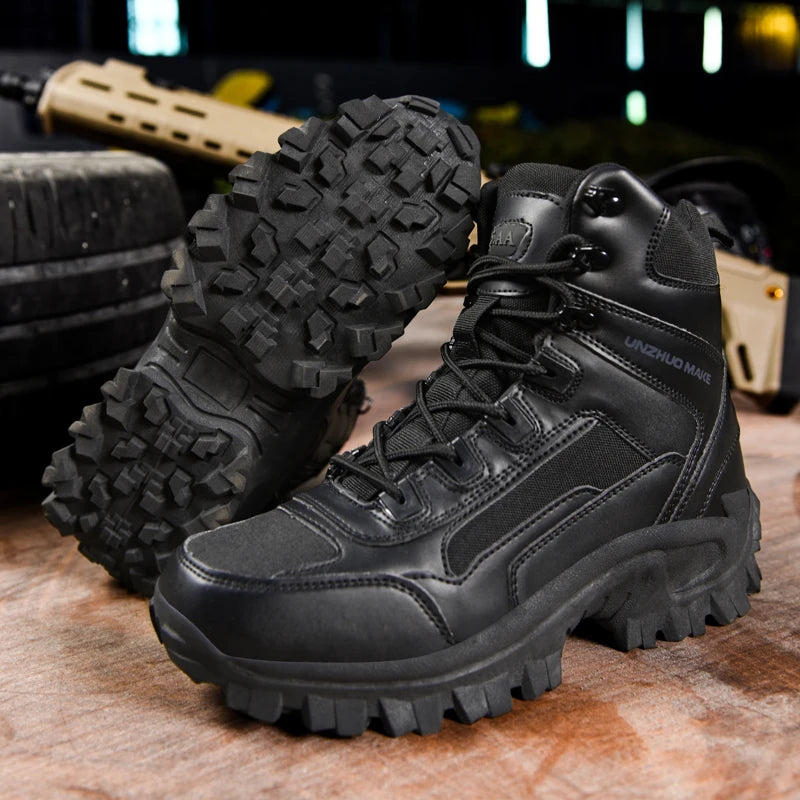 High Top Waterproof Hiking Shoes Tactical Sport Men's Shoes Male Outdoor Mountain Climbing Shoes Hunting Boots Men Outdoor Boots