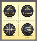 Black Gold Basketball Official Size 7 Composite Leather For Men's and Women's Outdoor Indoor Durable Training Ball High Quality