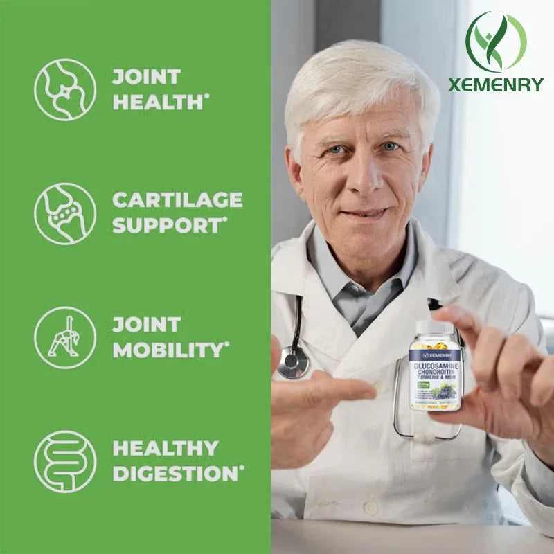 Glucosamine Chondroitin MSM Turmeric Boswellia - Antioxidant, Supports Joint and Bone HealthSupplement