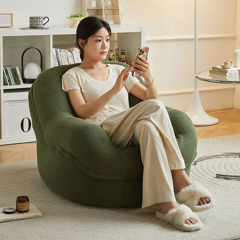 Portable Lazy Sofa Living Room Cheap Single Sofas Adult Tatami Chaise Lounge Relaxing 1-person Sofa Modern Tiny Home Furniture