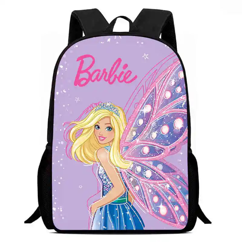 Mochila escolar infantil con diseño de Barbie y bolsas para el almuerzo y lápices para guardería, el mejor regalo para niños y niñas.
