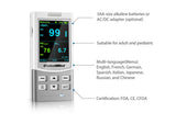 Oxímetro de pulso portátil recargable ChoiceMMed Medical, monitor de salud SPO2 PI PR para adultos, niños, bebés y recién nacidos.