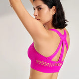 Ropa interior deportiva transpirable y a prueba de golpes para mujer, sujetador de yoga para correr, entrenamiento, espalda descubierta, push up, para gimnasio y ejercicio.