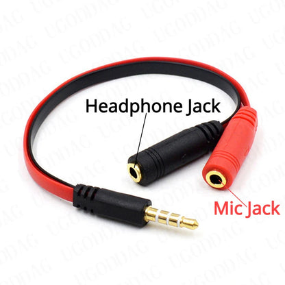3.5mm AUX 1 Male to 2 Female Spliter Wire 3.5 Jack Audio Splitter Cable Headphone Earphone Speaker Stereo AUX Adapter Cord RT