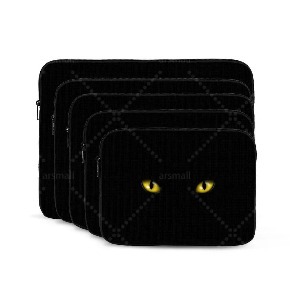 Black Cat Laptop Bag Tablet Notebook Case For Hp Dell Lenovo Computer For Macbook Air Pro Retina 10-17 Sleeve