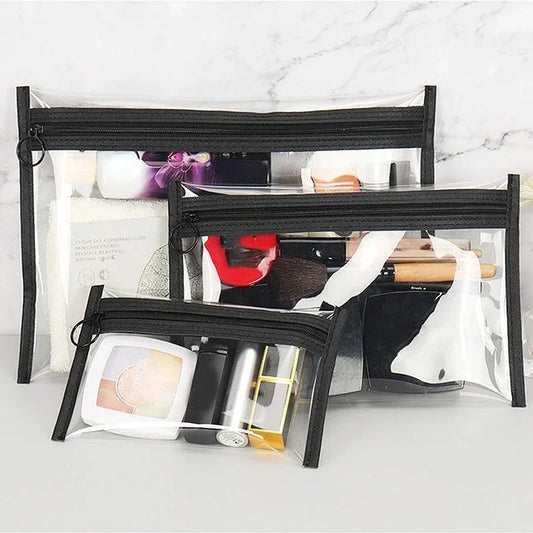 PVC Transparent Makeup Bag Women Cosmetic Bags Toiletry Wash Bag Travel Cosmetic Organizer Kids Coin Purse Coin Pouch Card Bag
