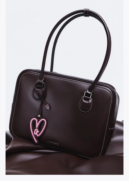 Toast Bag Large Capacity Tote Bag Handbag Shoulder Bag Crossbody Bag Heart-Shaped Soft
