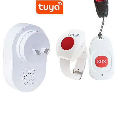 Botón de pánico de emergencia Topvico Tuya con wifi para personas mayores, alarma SOS, pulsera inalámbrica para cuidadores, buscapersonas, reloj, llamada, alerta de caídas
