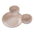 Kid Cartoon Mouse Mickey Bowl Plates Lunch Box Kid Baby Kids Infant Rice Food Bowl Plastic Dinnerware