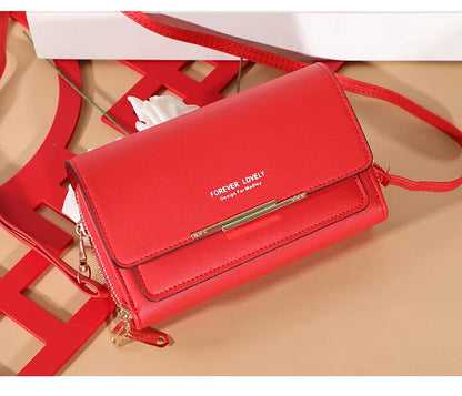 Nuevos bolsos de piel sintética para mujer, multifuncionales, de gran capacidad, tipo bandolera, a la moda, para teléfono