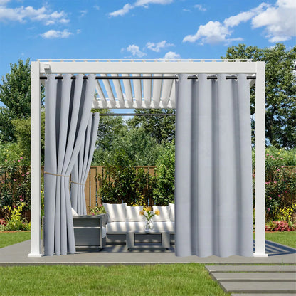 1PC, Waterproof Outdoor Grommet Curtain For Patio Gazebo Front Porch Pergola