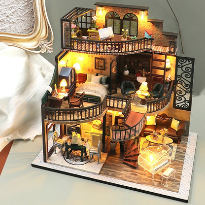Doll House Handmade 3D Puzzle Making Building Model Kit Production And Assembly Room Toys Wooden Crafts DollHouse Birthday Gifts