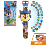 Paw Patrol 3D Projection Digital Watch Toy Set Dog Puppy Patrulla Canina Anime Action Figures Model Toy Marshall Chase Kid Gift