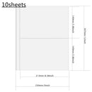 PLRBOK A4 Clear 10 Pcs Photo Album Refill Pages File Protector 4 Hole 6×4 10×15 4 Ring Binder Photocards Postcard Card Notebook