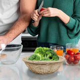 Vegetable Food Storage Basket Bread Fruit Desktop Decoration Kitchen Storage Tray Supplies Round Dustpan Decorative Egg Basket
