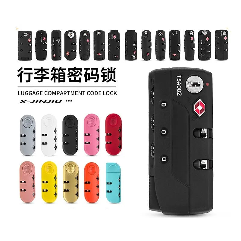 TSA Customs Lock Luggage Compartment Password Lock Accessories PKE Buckle Trolley Case Accessories Buckle Luggage Bag Lock