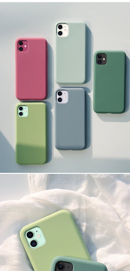 Original Silicone Cases For iPhone 16 15 12 14 13 Pro Max 15 16 Plus logo Case For Apple iPhone 11 14 15 16 Pro Cover